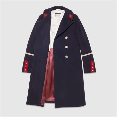 gucci wool coat green with print|gucci cashmere coat.